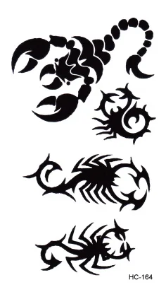 

HC1164 Waterproof Fake Tattoo Stickers Women Sexy Chest Wrist Bracelets Flash Tattoo Scorpion Design Temporary Tattoos for Boys