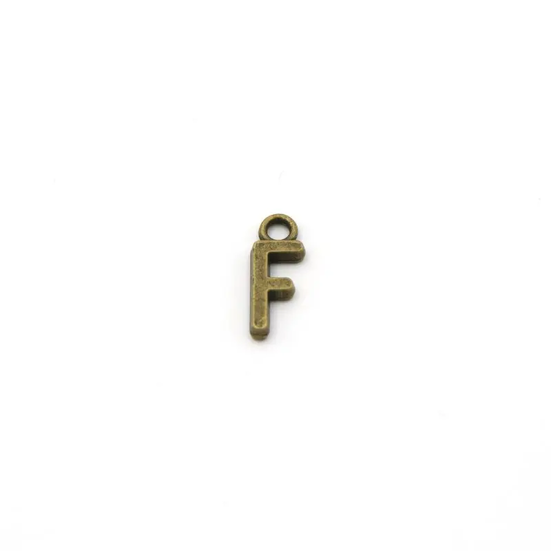 25 шт./1 комплект тибетская бронзовая буква Алфавит ожерелье кулоны, подвесы, фурнитура для изготовления ювелирных изделий Аксессуары - Окраска металла: F