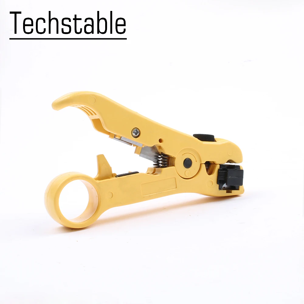 Flat or Round UTP Cat5 Cat6 Wire Coax Coaxial Stripping Tool Universal