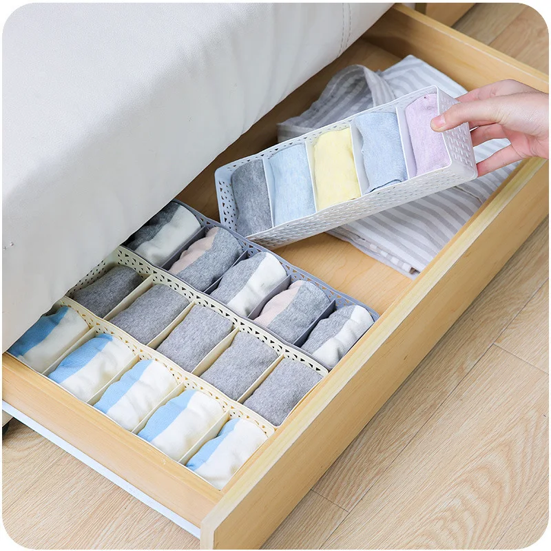 Home 5 Grids Wardrobe Storage Box Basket Organizer Women Men Socks Bra Underwear Storage Box Plastic Container Organizer Home 5 Grids Wardrobe Storage Box Basket Organizer Women Men Socks Bra Underwear Storage Box Plastic Container Organizer