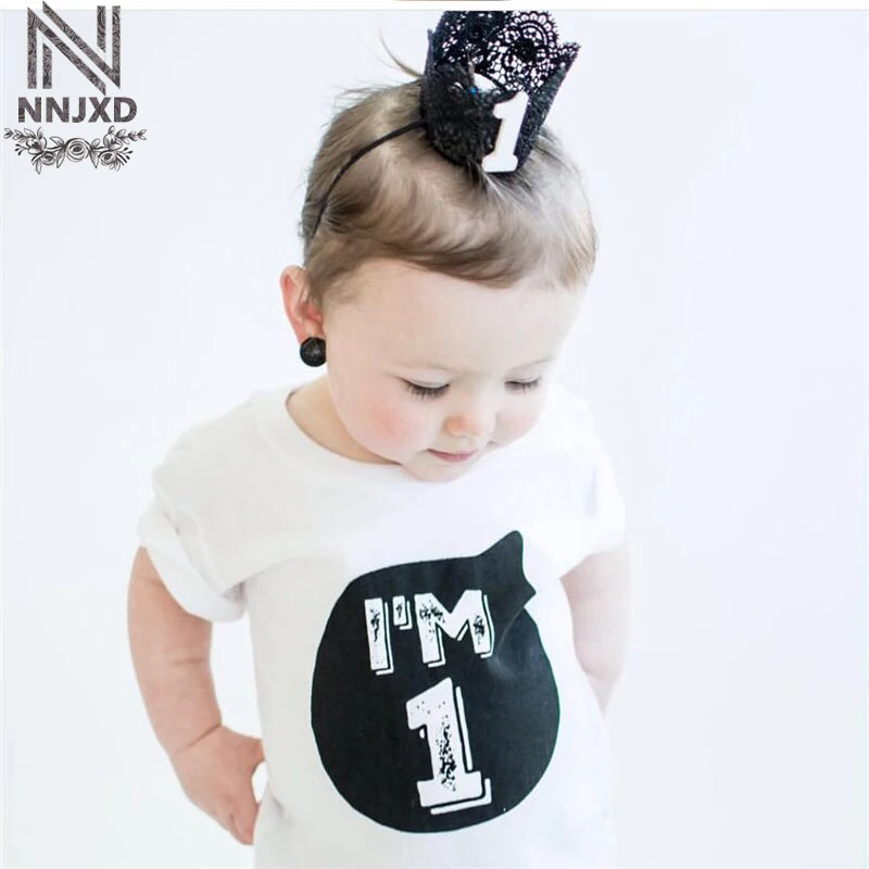 

Children's 1 2 3 4 Year Birthday T-Shirts Little Girls Boys Tops Baby Summer Shirt Tees for Girls Designer Kids Bebes Clothing