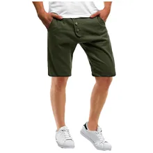 Новые бермуды Masculina мужские спортивные однотонные повседневные свободные спортивные штаны на пуговицах шорты на шнурке брюки#30