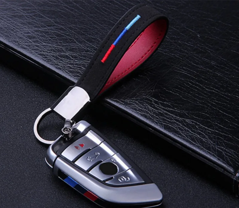 High quality Car key chain leather national flag key chain alloy for