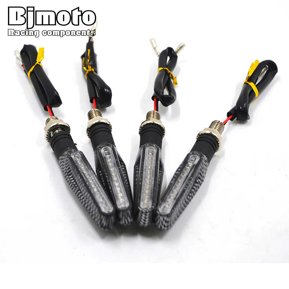 Bjmoto 4 шт./компл. Универсальный 12 В LED мотоцикл мото указатели поворота мигалка