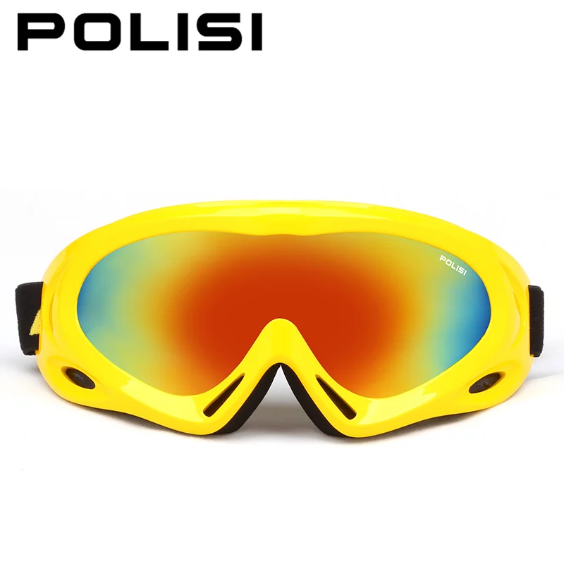 POLISI de las mujeres de los hombres de nieve Snowboard Skate gafas de esquí Anti-niebla UV400 nieve gafas de protección de los niños de invierno de esquí Esqui gafas