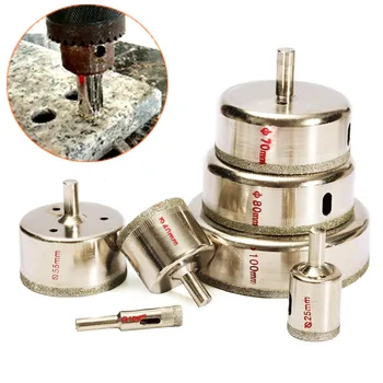 

7pcs 10-100mm Diamond Coated Hole Saw Drill Bit Set Tile Ceramic Glass Porcelain Marble Hole Saw Cutter