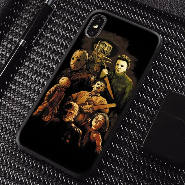 Film movie Horror icons Tempered Glass Phone Case Shell Soft Silicone