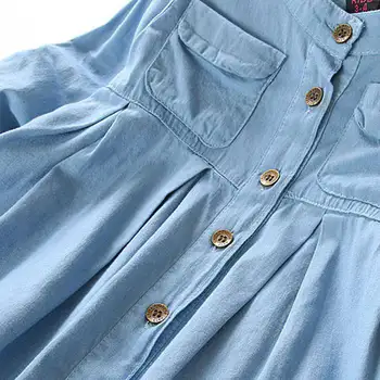 Baby Girls Jeans Shirts Children Long Sleeve Denim Girl Cute Fashion Clothing For Spring Autumn Winter 4