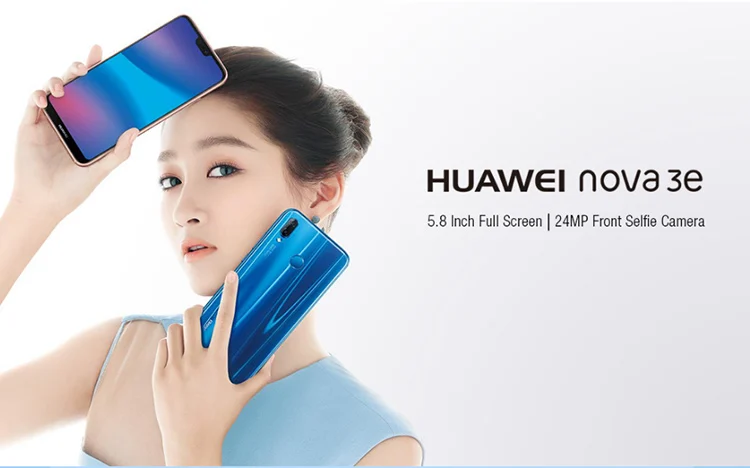 HUAWEI NOVA 3E 4GB RAM 128GB ROM Hisilicon Kirin 659 2.36GHz Octa Core 5.84 Inch 2.5D FHD+ Full Screen Dual Camera Android 8.0 4G LTE Smartphone