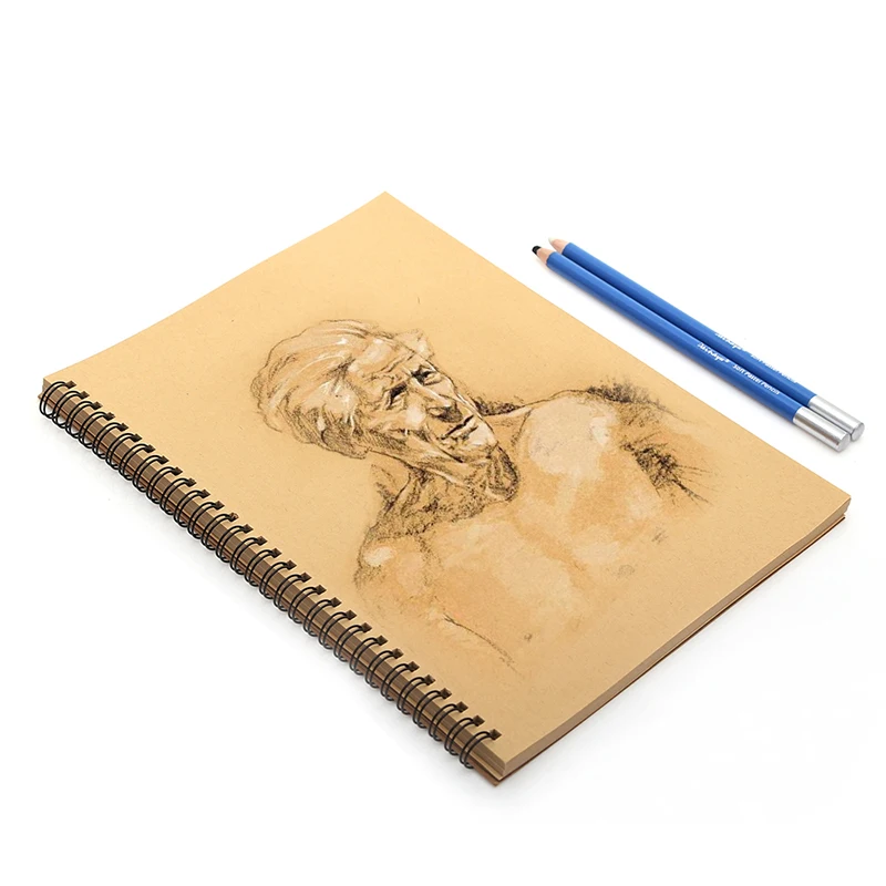 Billig KUNST PAD 16K 60 Blatt Skizze Buch Notebook 80gsm Handwerk Papier Schreibwaren Notizblock Für Malerei Zeichnung Toner bleistift Farbe bleistifte