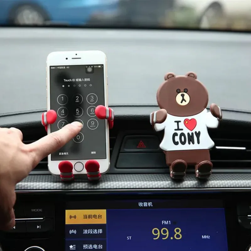 

Phone Holder Extending Stand Grip Mount For Iphone For Samsung Phone Bracket with air freshener