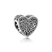 JJ192 прекрасный сердце ювелирные подвески для самостоятельного изготовления Бусины Fit Pandoraa браслет и ожерелья кулон бусины ювелирных изделий женщин подарок