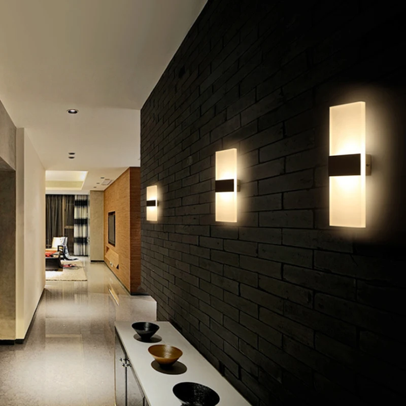  Modern Led wall lamp bedroom bedside lamp wall sconces modern aisle balcony lamp acrylic Stair Mirr - 32949454221