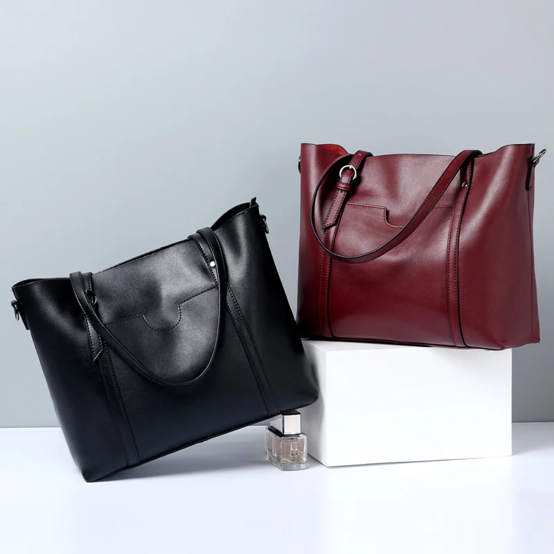Women Handbag Genuine Leather Shoulder Bag Female Bags Cowhide portable shopping bag Vintage Large Capacity Tote Bolsos (2)