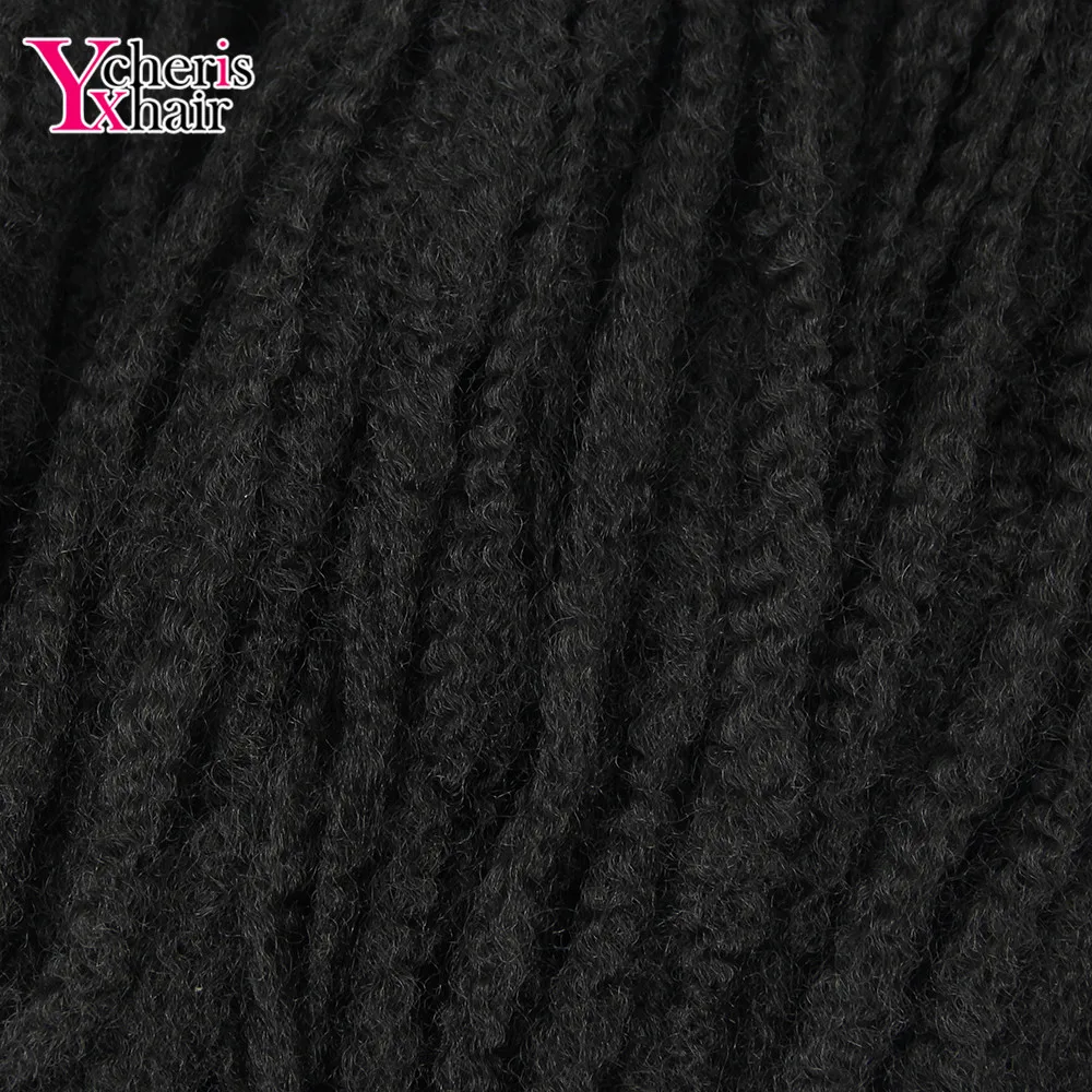 YXCHERISHAIR Marley Вязание косичками Твист волос Синтетический Омбре коричневый серый