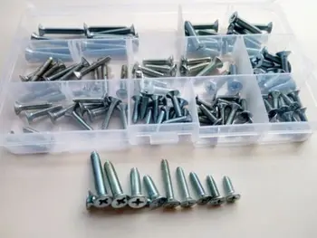 

70pcs M6 Phillips Countersunk Triangle Thread Screw Self tapping Locking Bolt Kit High Quality