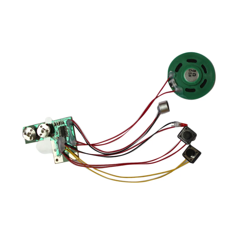 

1pc 10secs 10s Sound recordable module Sound Voice Audio With speaker Recordable Recorder Module Chip for Card