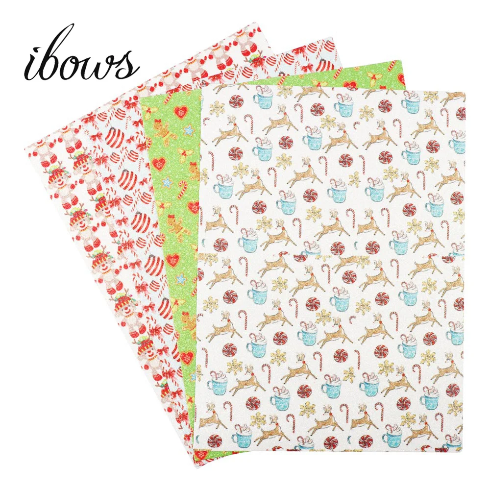 22 см* 30 см блестящая ткань праздничный узор Блестящий лист Рождественская тема сделай сам бант для волос ручной работы Блестящая декоративная ткань