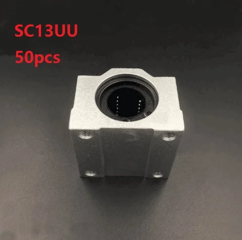 50pcs/lot SC13UU SCS13UU 13mm linear case unit block bearing blocks for CNC router 3D printer parts | Строительство и ремонт