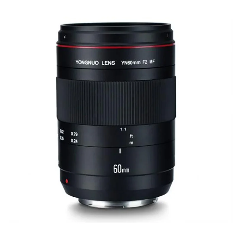 Макрообъектив YONGNUO YN60mm F2 MF Lense с индикатором расстояния фокусировки для камеры Nikon
