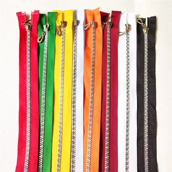 

1Pcs Shiny Nylon Resin Open end Zipper 5# Resin Zipper Down Jacket /Overcoat Zipper Clothing Accessories
