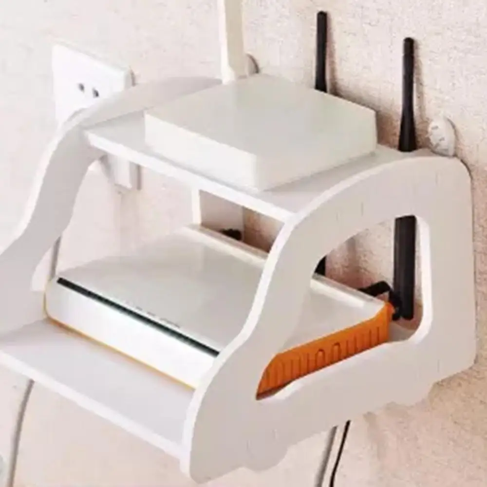 

Car Type Tv Set-Top Box Storage Rack Free Punching Home Router Display Rack Wall-Mounted Living Room Rack