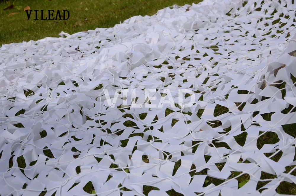 VILEAD 2.5 متر x 6 متر (8FT x 19.5FT) الرقمية التمويه صافي الأبيض العسكرية الجيش كامو المعاوضة الشمس المأوى للصيد التخييم خيمة