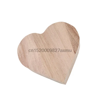 

100PCS New Arrive Storage Boxes Heart Shape Wood Box Jewelry Box Wedding Gift Home Storage Bin Earrings Ring box