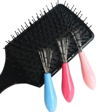 НОВАЯ щетка для волос Очиститель расчески встроенный инструмент пластиковая очистка съемная ручка 121