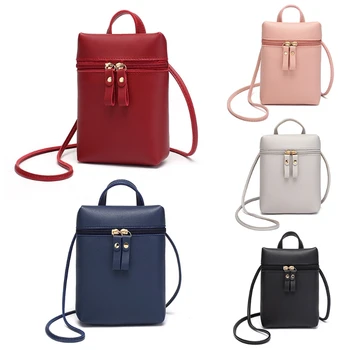 

1pc Women Girl Small Shoulder Bag 2020 New Handbag Purse Coin Wallet Pouch Cell Phone Shoulder Bag Zipper Case Coin Purse