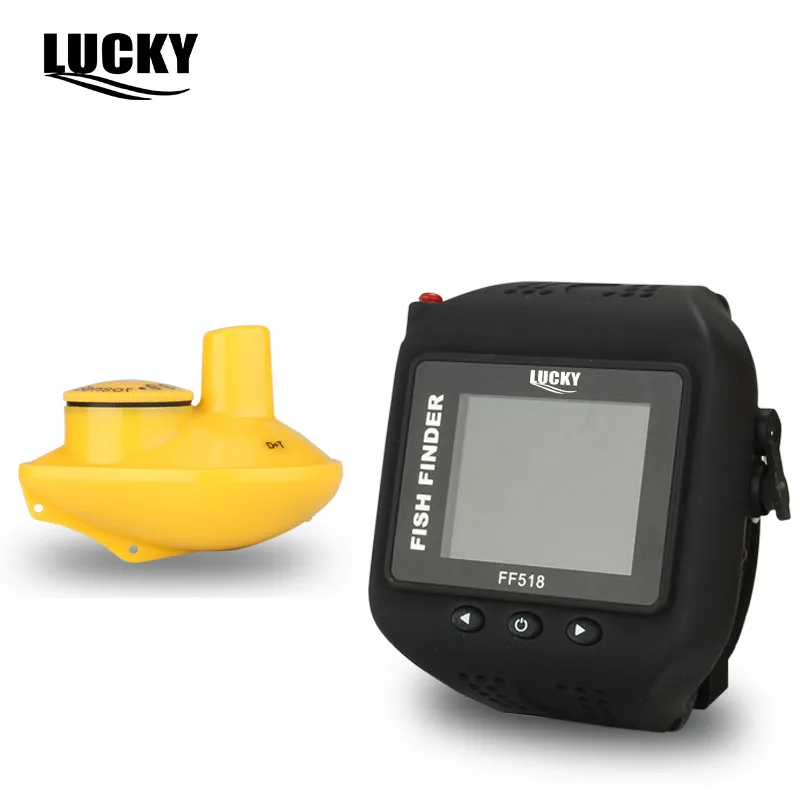 الكورية القائمة! محظوظ FF518 سونار صياد السمك اللاسلكية Fishfinder 180 قدم (60 M) مجموعة المحمولة صدى الصيد أسلم