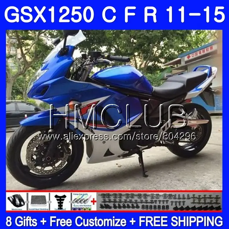 Обтекатель для SUZUKI Bandit GSX1250F GSX1250FA GSX1250 C 11, 12, 13, 14, 15, 30HM. 10 GSXF1250 GSX1250C 2011 2012 2013 синий