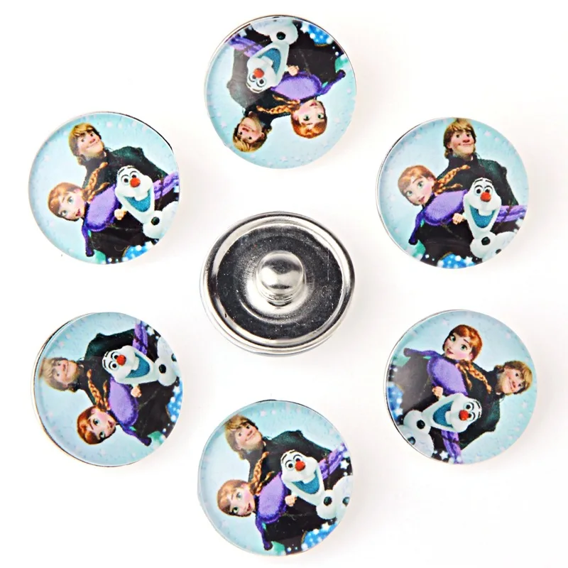 Personalized Random DIY 30pcs/Lot 18mm Snap Button Glass Buttons Jewelry Fit Bracelet Bangles SB092 | Украшения и аксессуары