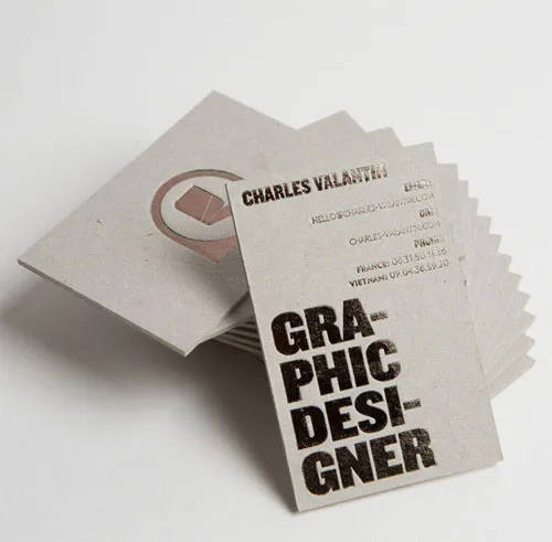 200pcs Special Paperboard Business Cards 2 Side Hot Foil