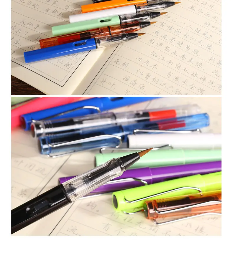 Мягкая ручка-кисточка для воды, 21 цвет, многоразовые чернила, акварельная ручка для детей, каллиграфическая ручка, кисть для рисования, креативная ручка