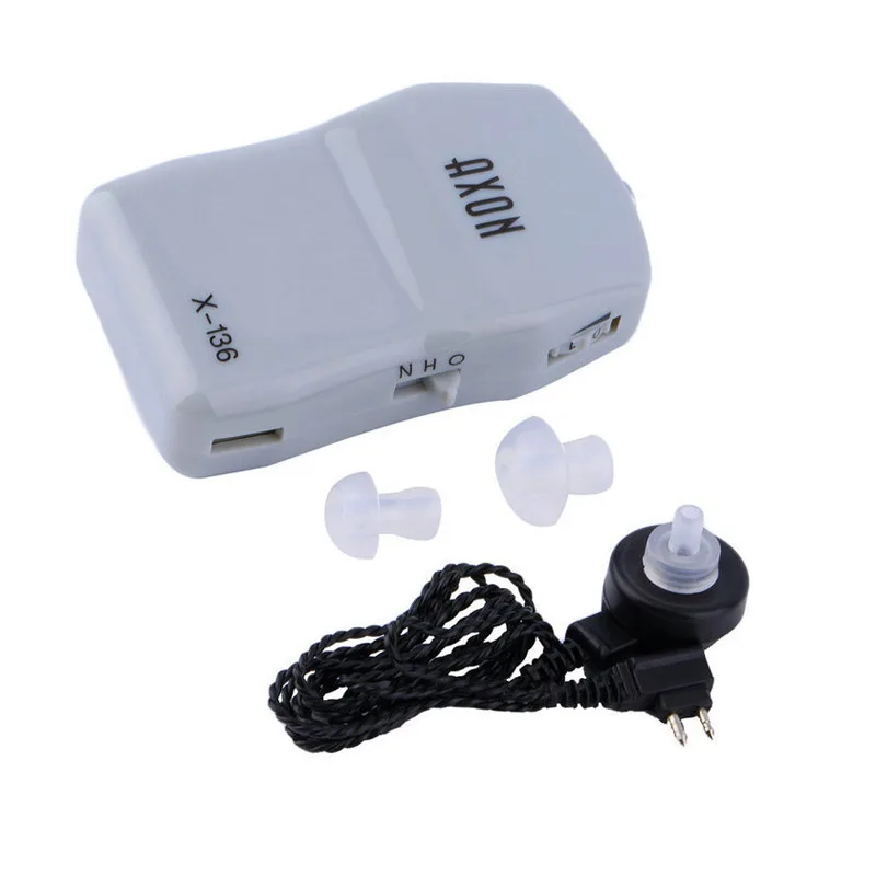 X 136 Pocket Wired Hearing Aids In The Ear Sound Amplifier Aid Adjustable Volume Control Personal Headphone for Old People