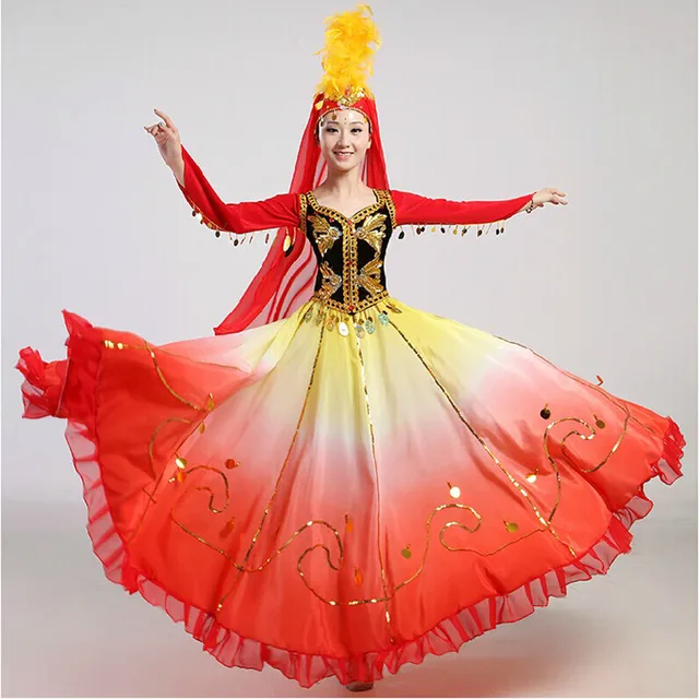 Free shipping national costume female dance costumes Dance costumes