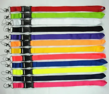 

12pcs Unprinted Keychain Lanyard Neck Strap Keyring For ID Pass Card Badge Gym Key Mobile Phone USB Holder Hang Rope Lanyard