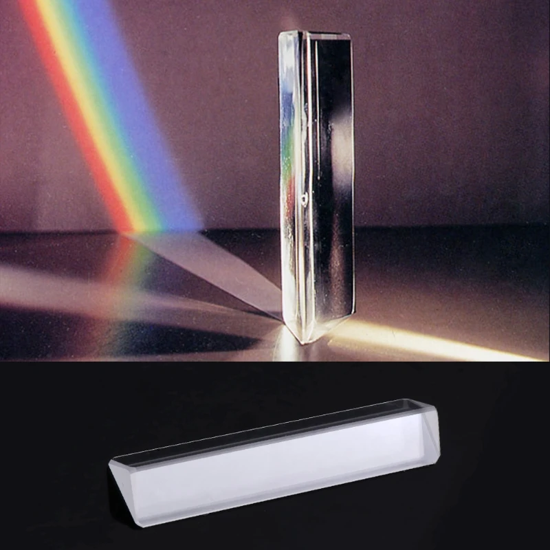 

OOTDTY Triangular color prism optical right angle k9 material students experimental equipment