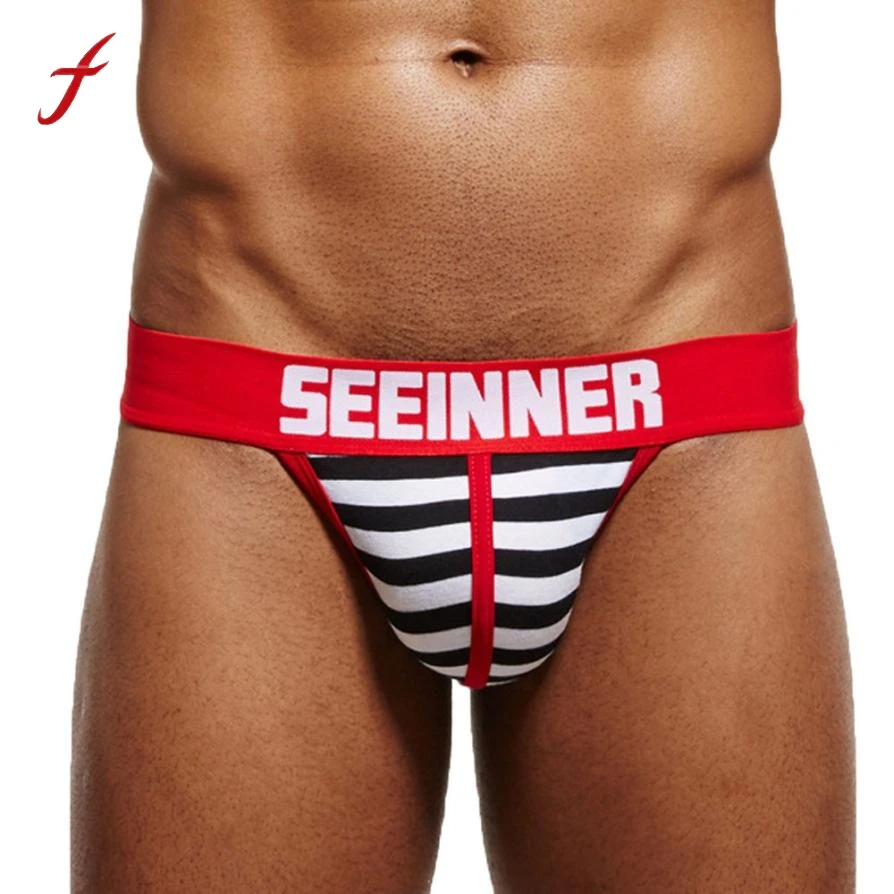 

Men Striped Briefs Underwear Sexy Breathable Underpants Cotton Striped Mens Briefs Underwear Shorts Panties ropa interior hombre
