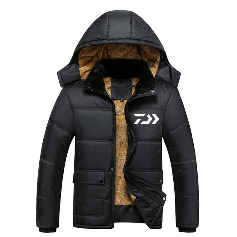 

New Fishing Clothing Men Jackets Autumn Winter Thick Anti Cold Camping Fishing Clothing Hooded Fishing Cotton Padded Clothes