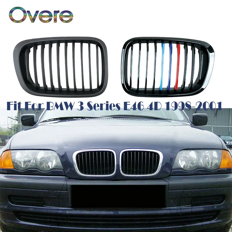 Overe Car Front Bumper Grills Grilles For BMW E46 Sedan 3 Series 1998 1999 2000 2001 4 Doors 4D Convertible Accessories | Автомобили и