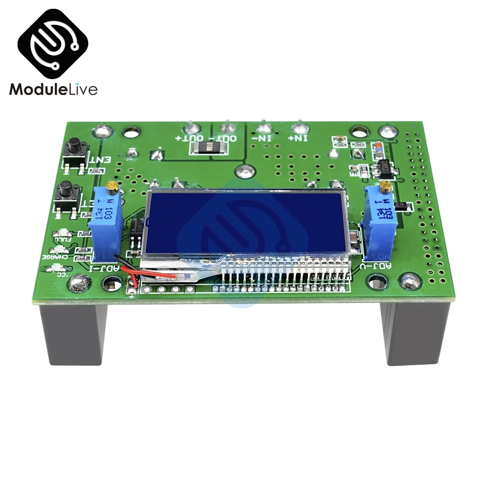 DC 10A LCD двойной дисплей Регулируемый CC CV повышающий источник питания Повышающий