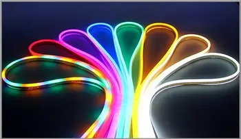 

110V 220V 12V 24V Flexible led neon flex rope bar light SMD 2835 outdoor Indoor white RGB soft tube strip lights Free shipping