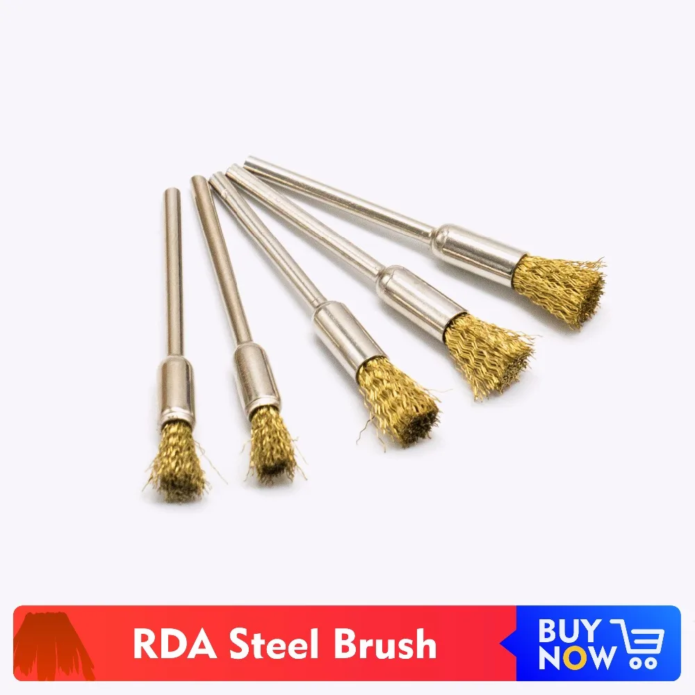 5 шт./лот щетка для чистки Deck из нержавеющей стали Volcanee RTA RDA катушки вейпа DIY