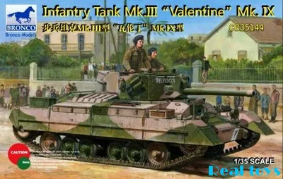 Модель Бронко CB35144 1/35 пехотный Танк Mk.III комплект пластиковых моделей Valentine Mk.IX |
