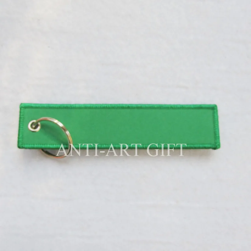 

Custom embroidered patch double side design green color