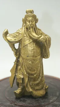 

China exquisite ancient old Chinese unique bronze sculpture statue of Guan Gong