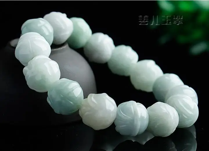 Genuine Natural Jade Lotus Bracelet Can Bring Gifts To Men And Women