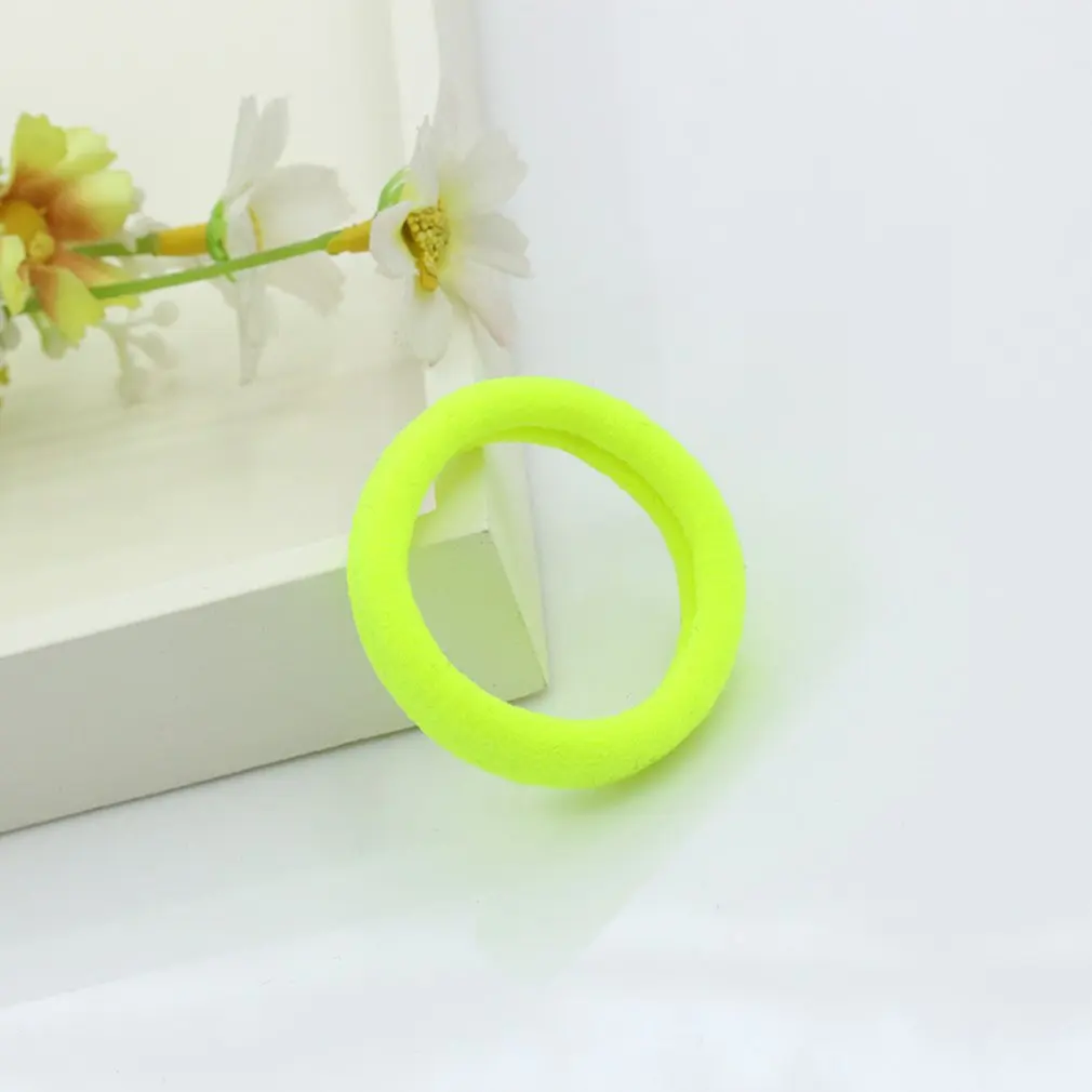 Candy Color Elastic Ring Hair Rope Band Women Ponytail Holder Solid Color Hair Bands Ring Hair Styling Accessories